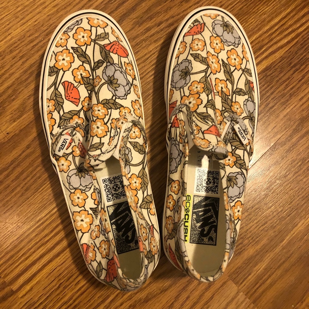 Brand new floral Vans